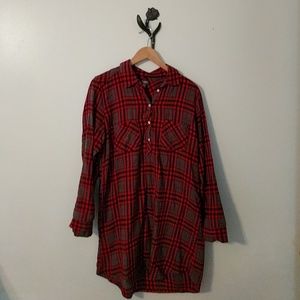 Long sleeve flannel Aerie tunic sleep shirt